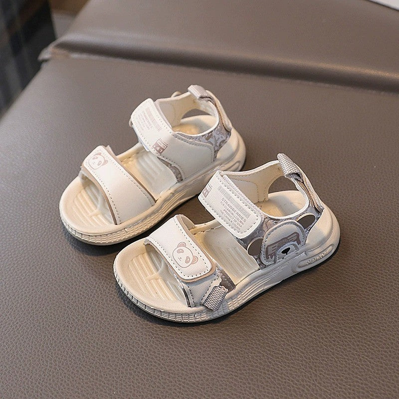 Kasut Baby Boy 6M-3Y Kids Shoes Baby Sandal Budak Lelaki Soft Sole Anti Slip Slipper Anak Selipar