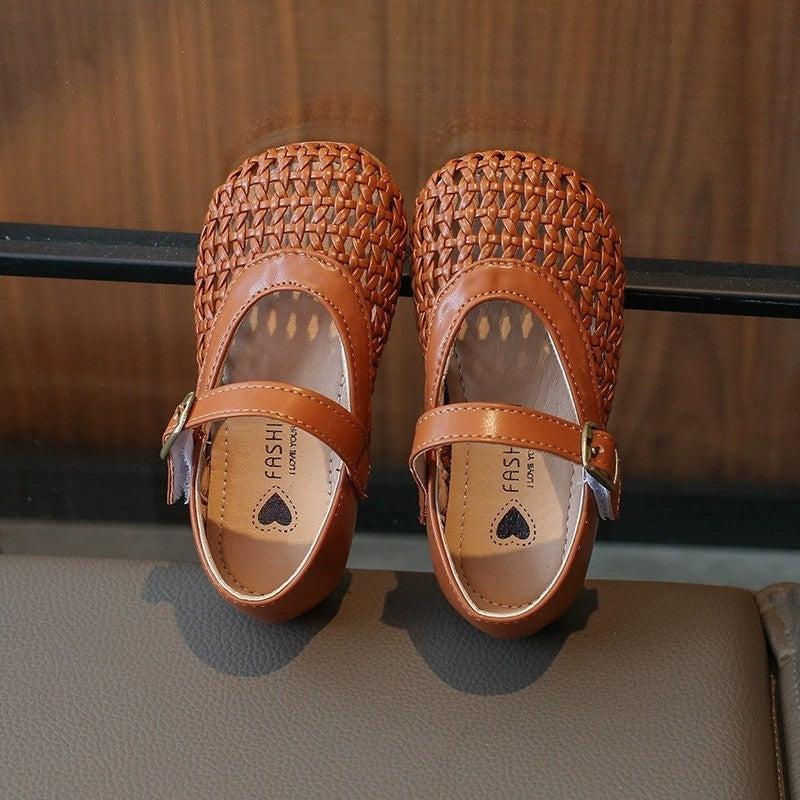 Kasut Sandal Budak Perempuan 3-6Y Kids Girl Shoes Anti Slip Soft Sole Toddler Anak Jalan Kanak Raya