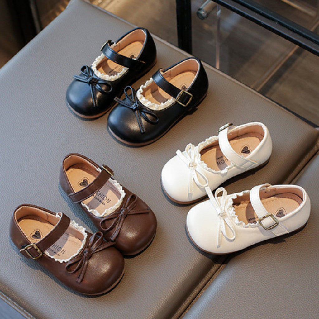Baby Girl Shoes 6M–3Y Kasut Anak Perempuan Bayi Ribbon Anti Slip Soft Sole Raya Budak Jalan Kanak