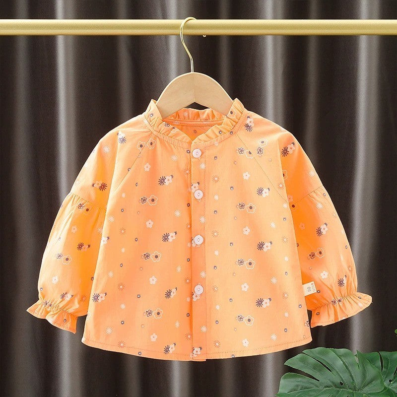 Baju Blouse Budak Perempuan 1-8Y Baby Girl Kids Long Sleeve Shirt Lengan Panjang Pakaian Aank Kanak