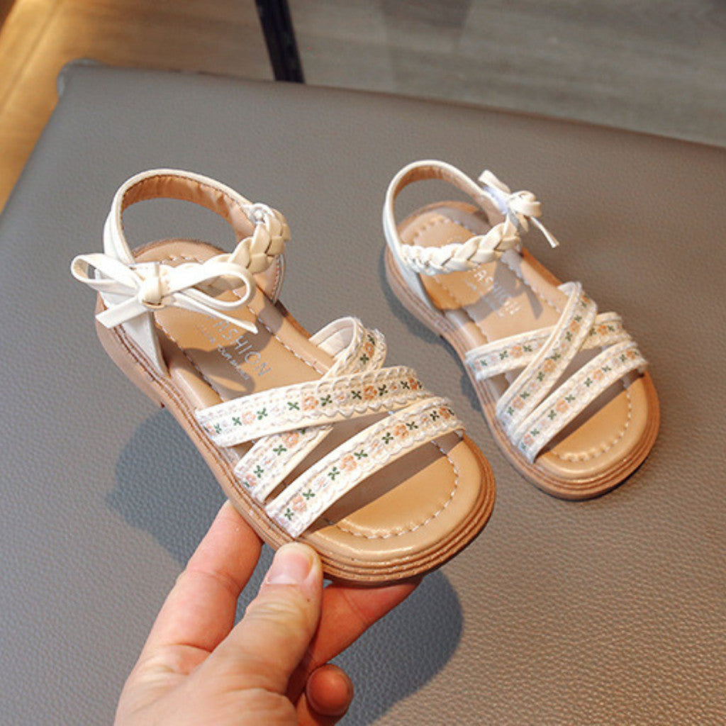 Kasut Sandal Anak Perempuan 6M-3Y Baby Girl Shoes Kids Anti Slip Soft Sole Raya Budak Jalan Kanak