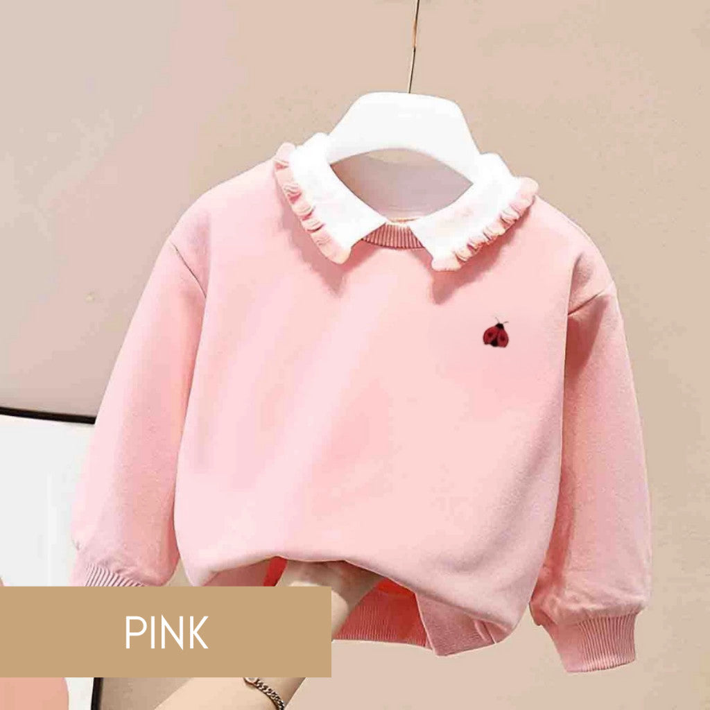 Baju Baby Girl 1-9Y Kids Girl Lovely Long Sleeves Sweater Baju Sejuk Budak Perempuan Lengan Panjang Baju Raya Merdeka