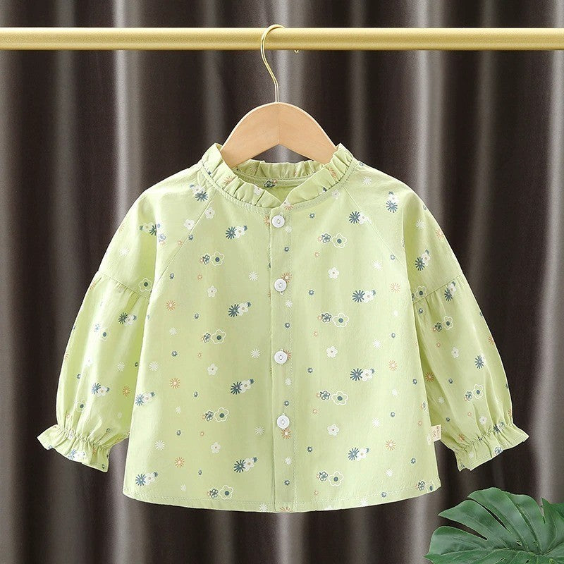 Baju Blouse Budak Perempuan 1-8Y Baby Girl Kids Long Sleeve Shirt Lengan Panjang Pakaian Aank Kanak