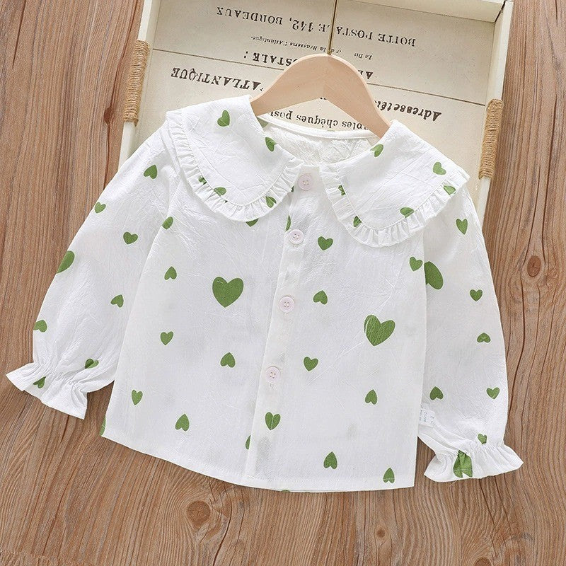 Baju Budak Perempuan 1-8Y Baby Girl Blouse Lengan Panjang Toddler Clothes Kids Baju Jalan Anak Kanak