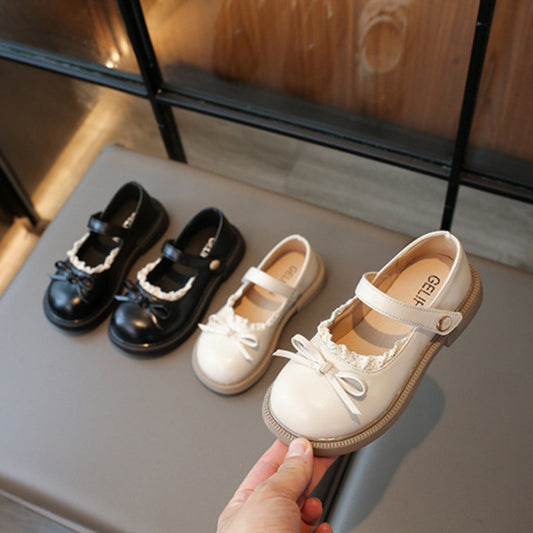 Kasut Budak Perempuan 2–6 yrs Baby Girl Shoes Anti Slip Soft Sole PU Leather Raya Anak Jalan Kanak
