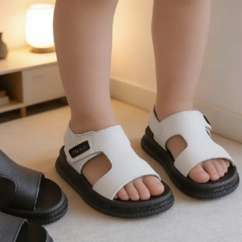 Sandal Budak Lelaki Baby Boy Soft Sole Anti Slip Velcro Kasut Anak Open Toe Kasut Jalan