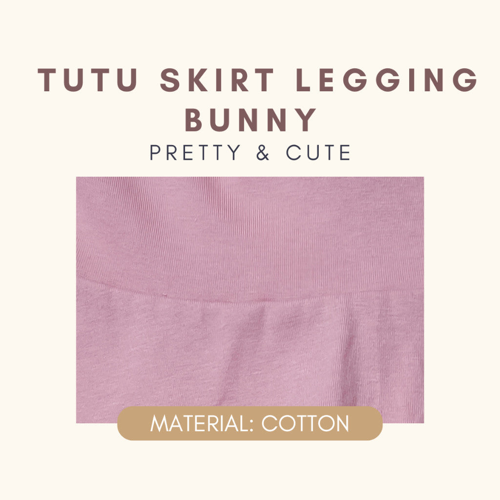 Kids Girl Skirt Legging 1-7Y Seluar Budak Perempuan Legging Bunny Tutu Pants Skirt Cotton Toddler Jalan Baju Raya Anak