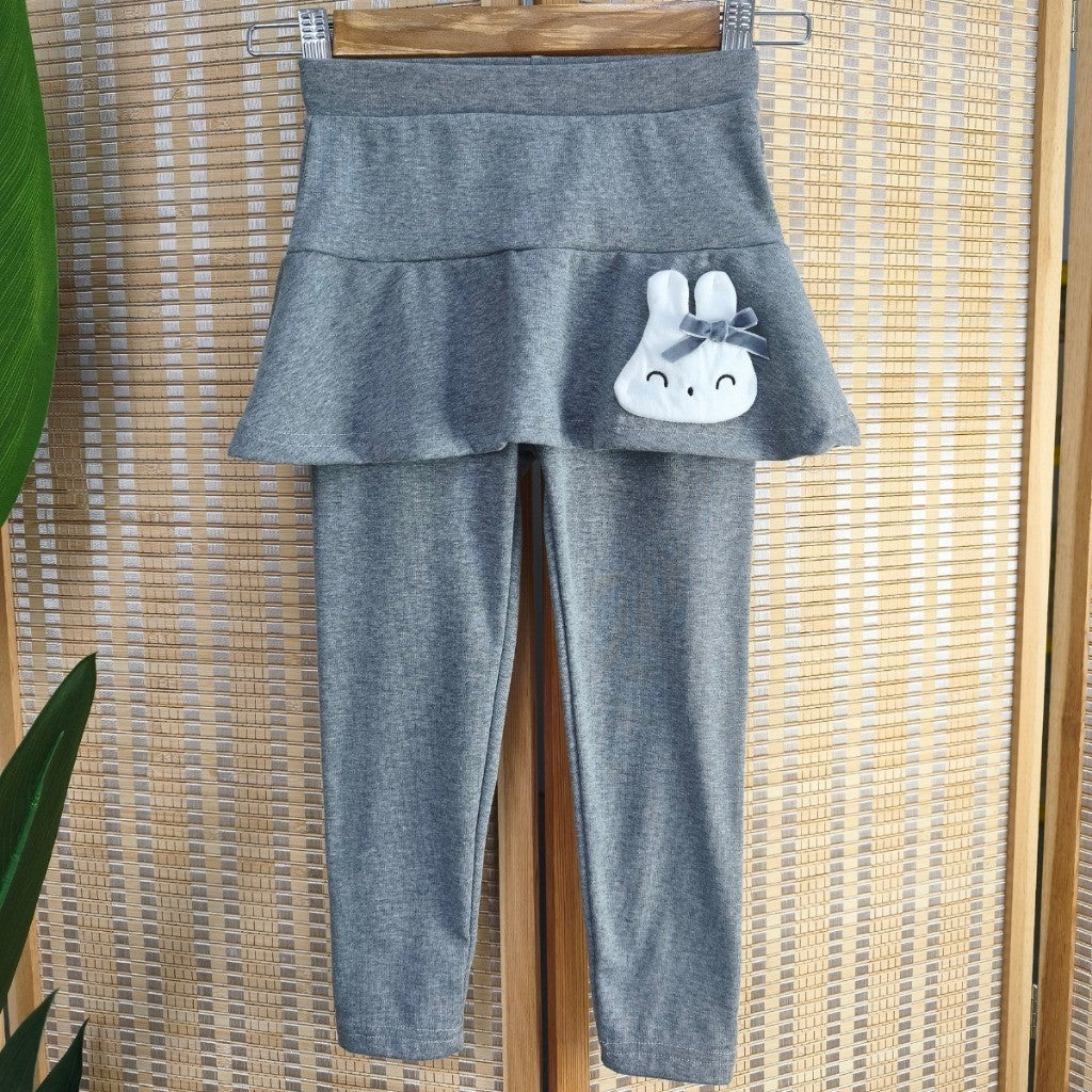Kids Girl Skirt Legging 1-7Y Seluar Budak Perempuan Legging Bunny Tutu Pants Skirt Cotton Toddler Jalan Baju Raya Anak