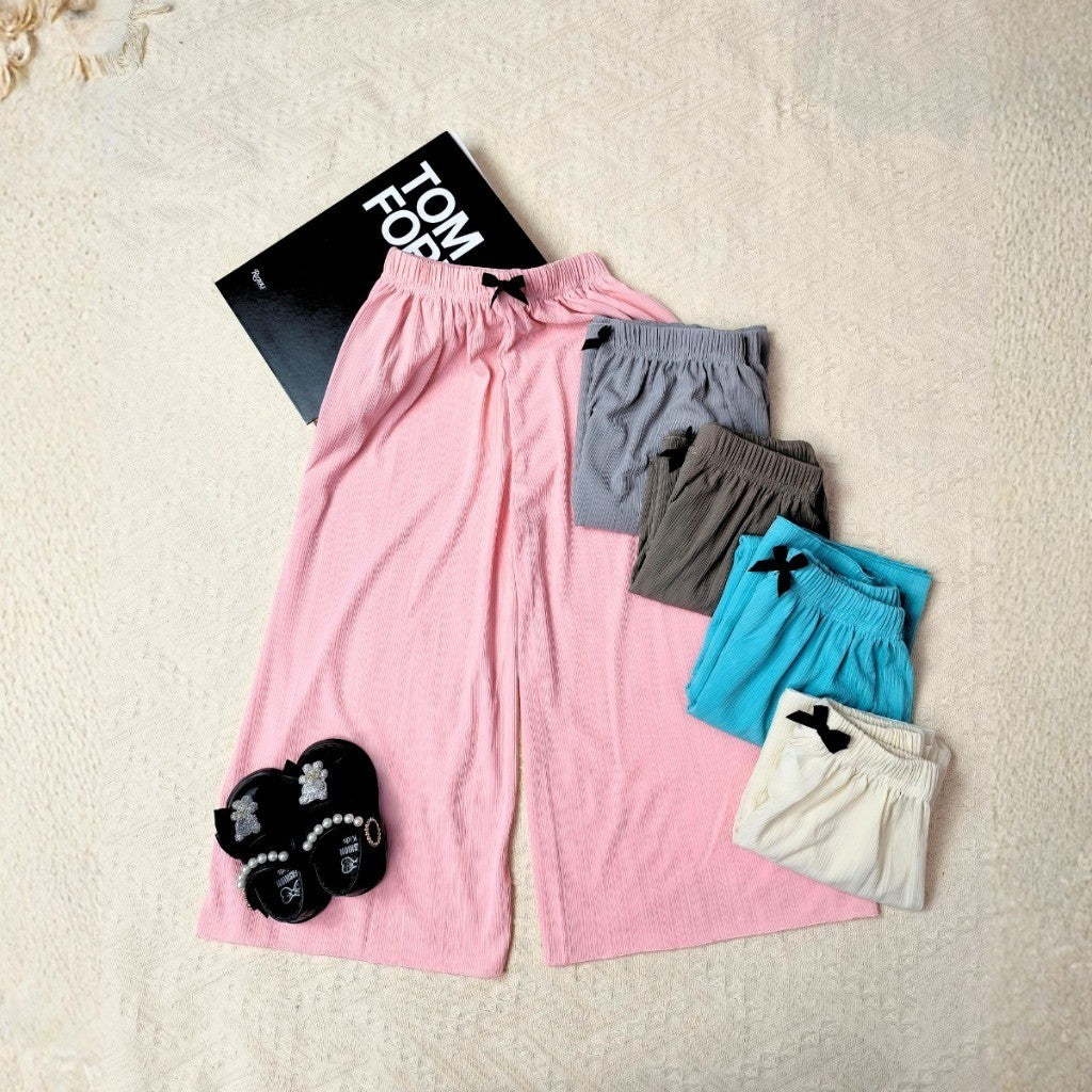 Seluar Panjang Budak Perempuan 6M-11Y Kids Girl Long Pants Cooling Ice Silk Baby Girl Baju Raya Trousers Toddler Pants