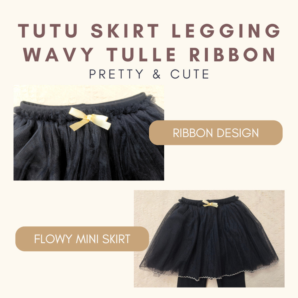 Legging Baby Girl 1-7Y Tutu Skirt Legging Kids Girl Ribbon Baju Raya Seluar Panjang Budak Perempuan Toddler Pants Skirt