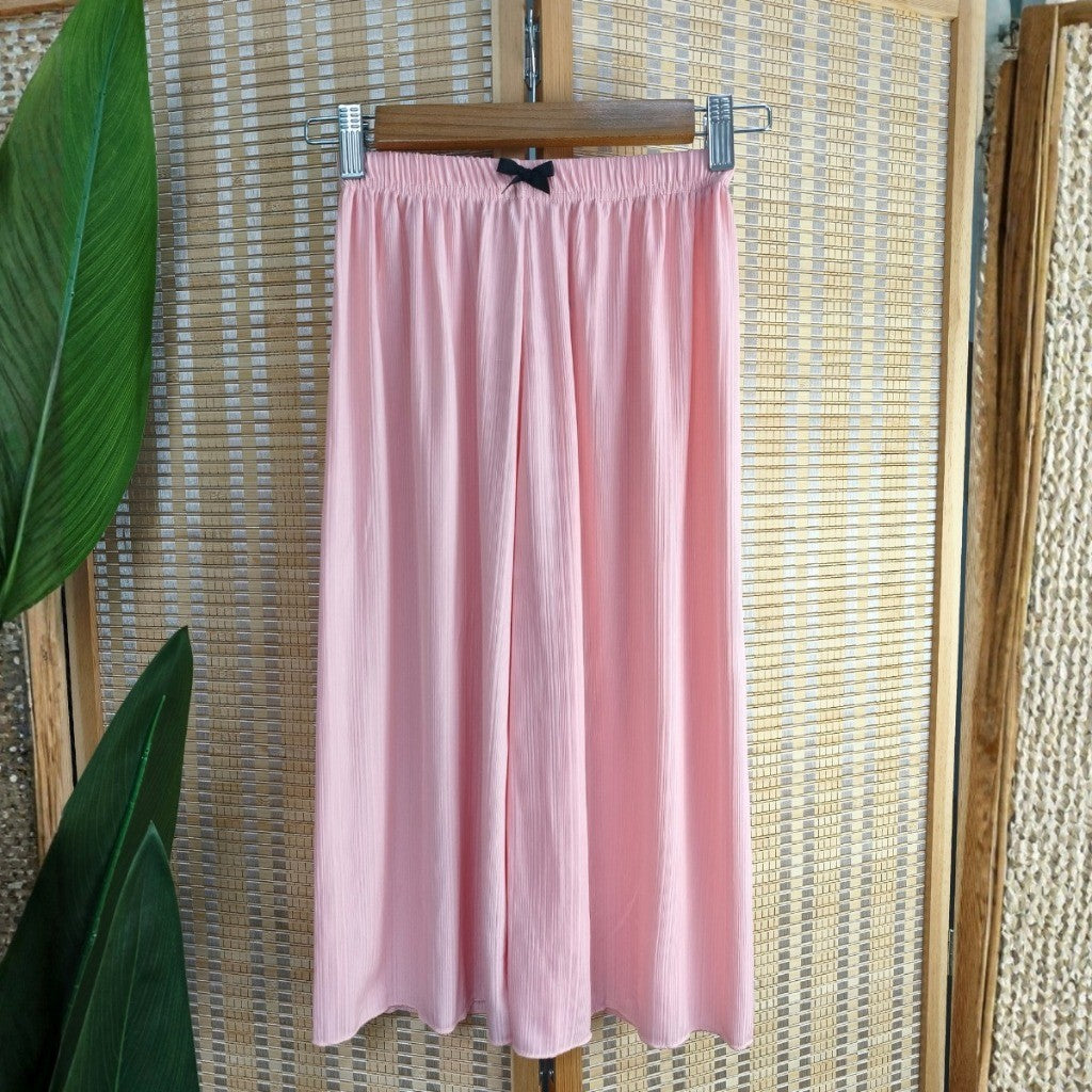 Seluar Panjang Budak Perempuan 6M-11Y Kids Girl Long Pants Cooling Ice Silk Baby Girl Baju Raya Trousers Toddler Pants