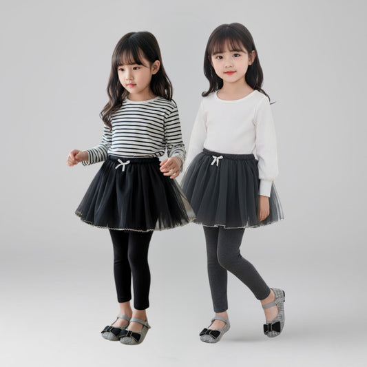 Legging Baby Girl 1-7Y Tutu Skirt Legging Kids Girl Ribbon Baju Raya Seluar Panjang Budak Perempuan Toddler Pants Skirt