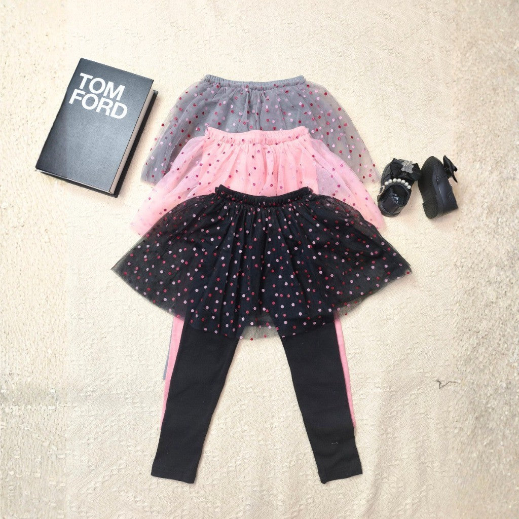 Kids Girl Tutu Pants Skirt Legging 1-7Y Seluar Budak Perempuan Polka Dots Baby Girl Long Pants Toddler Jalan Baju Raya