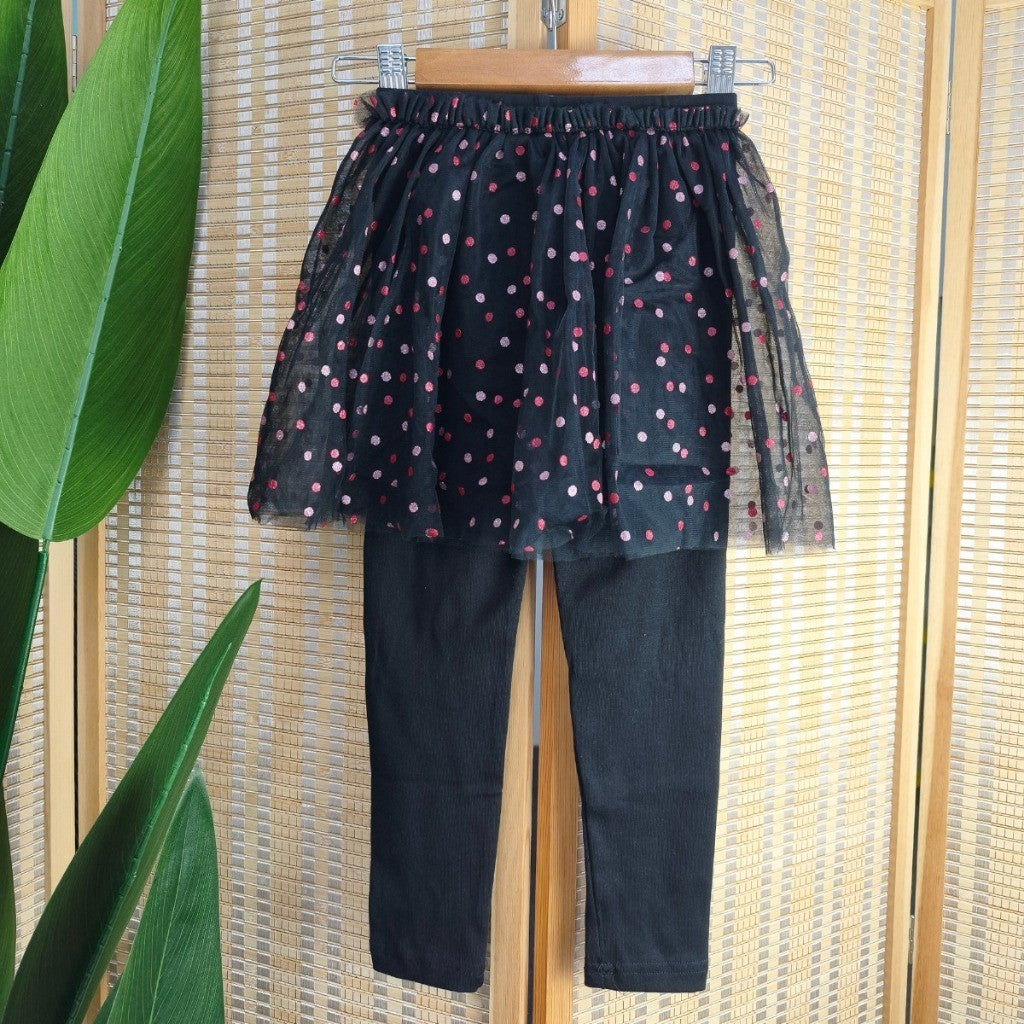 Kids Girl Tutu Pants Skirt Legging 1-7Y Seluar Budak Perempuan Polka Dots Baby Girl Long Pants Toddler Jalan Baju Raya
