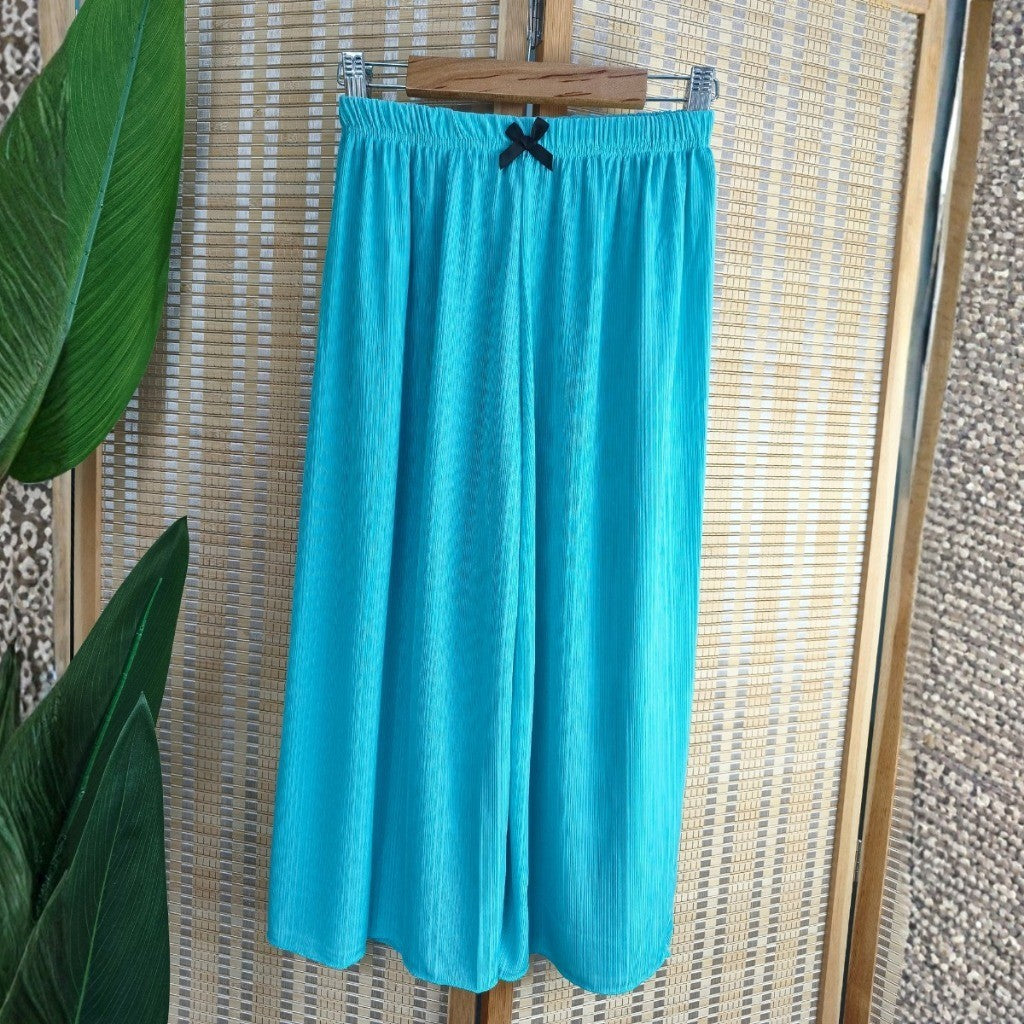 Seluar Panjang Budak Perempuan 6M-11Y Kids Girl Long Pants Cooling Ice Silk Baby Girl Baju Raya Trousers Toddler Pants