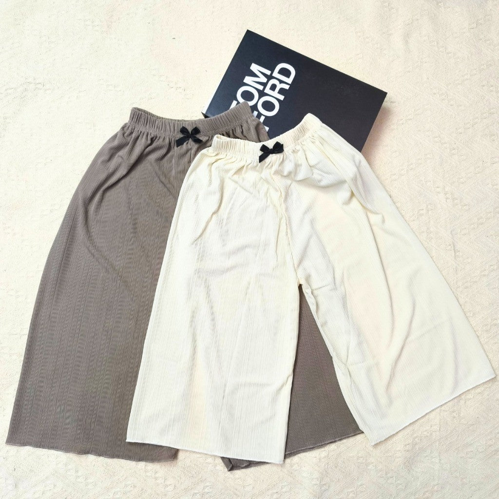 Seluar Panjang Budak Perempuan 6M-11Y Kids Girl Long Pants Cooling Ice Silk Baby Girl Baju Raya Trousers Toddler Pants