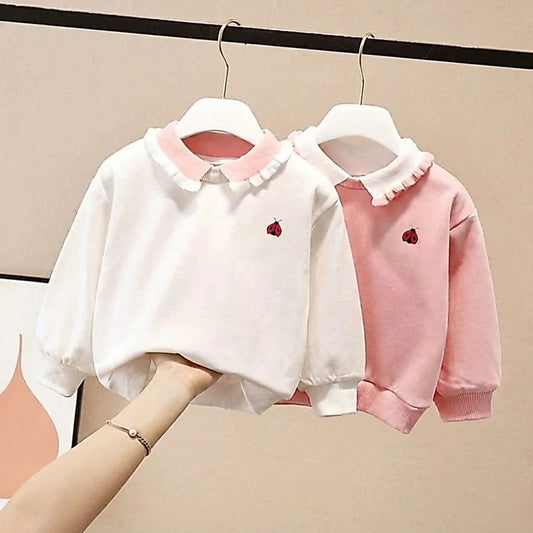 Baju Baby Girl 1-9Y Kids Girl Lovely Long Sleeves Sweater Baju Sejuk Budak Perempuan Lengan Panjang Baju Raya Merdeka